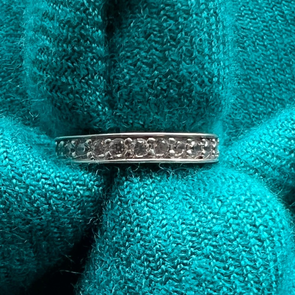 Cubic zirconia half eternity band